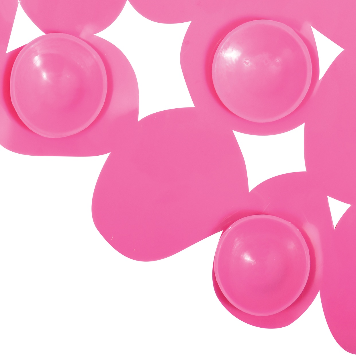 ALFOMBRA DE BAÑO PVC PIEDRAS 68X35CM ROSA - Casalandia