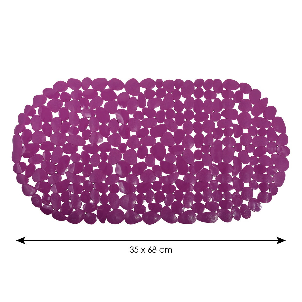 ALFOMBRA DE BAÑO PVC PIEDRAS 68X35CM LILA - Casalandia