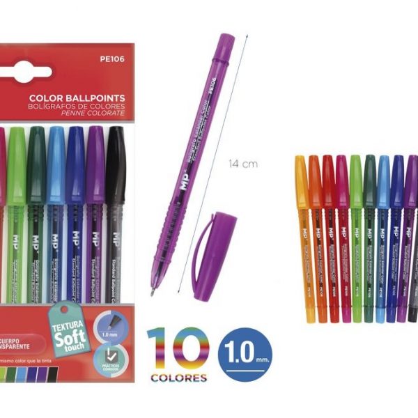 Bolígrafos purpurina 10 colores